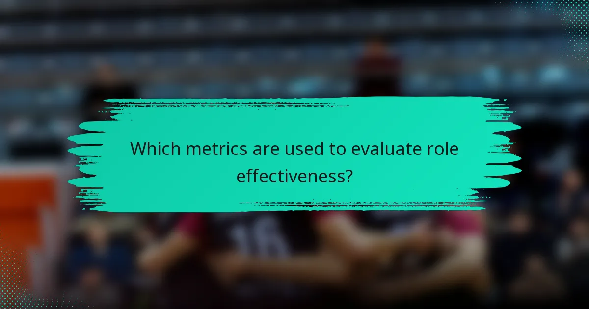 Which metrics are used to evaluate role effectiveness?